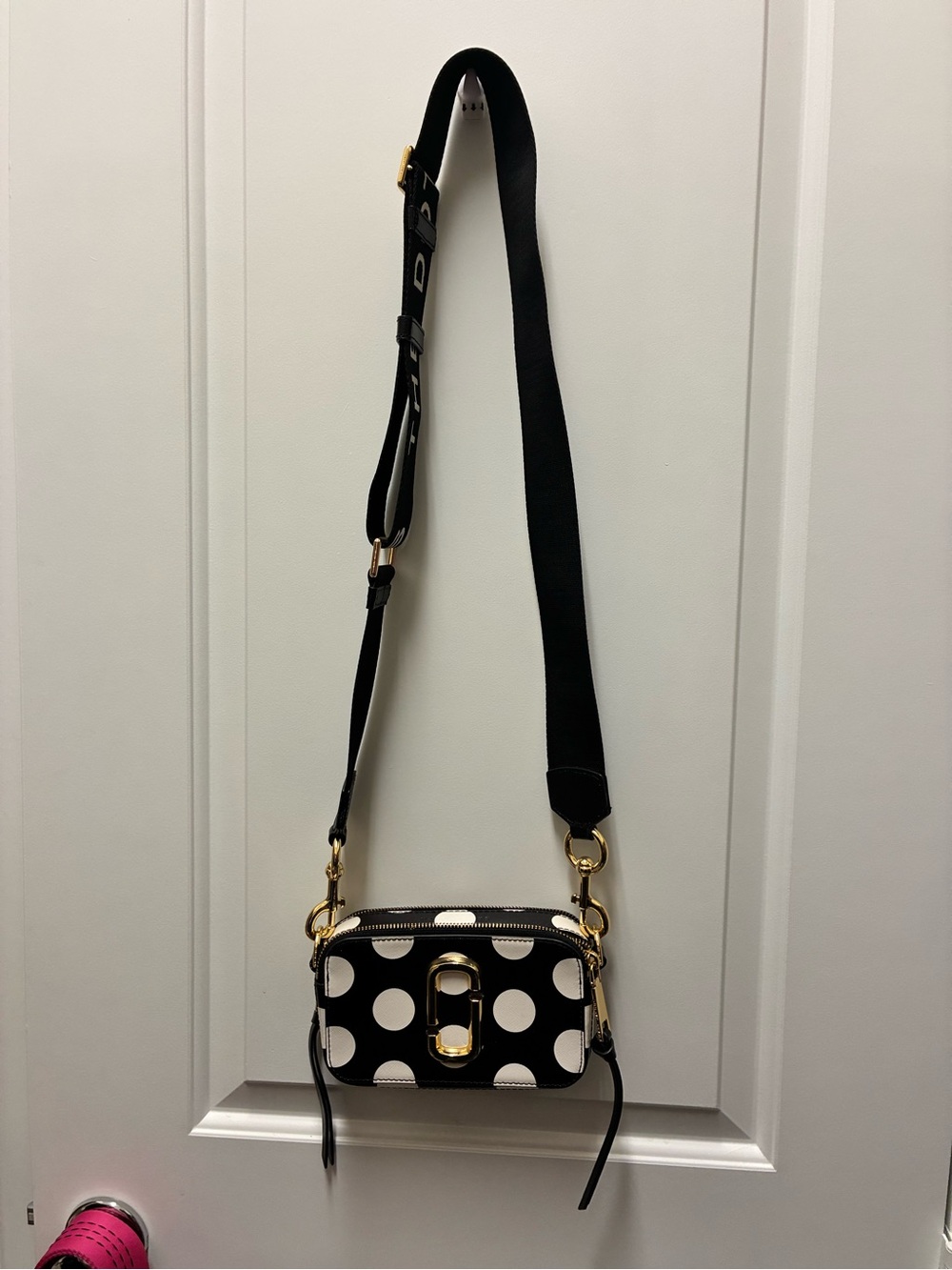 Marc Jacobs Black and White Polka Dot Crossbody Bag
